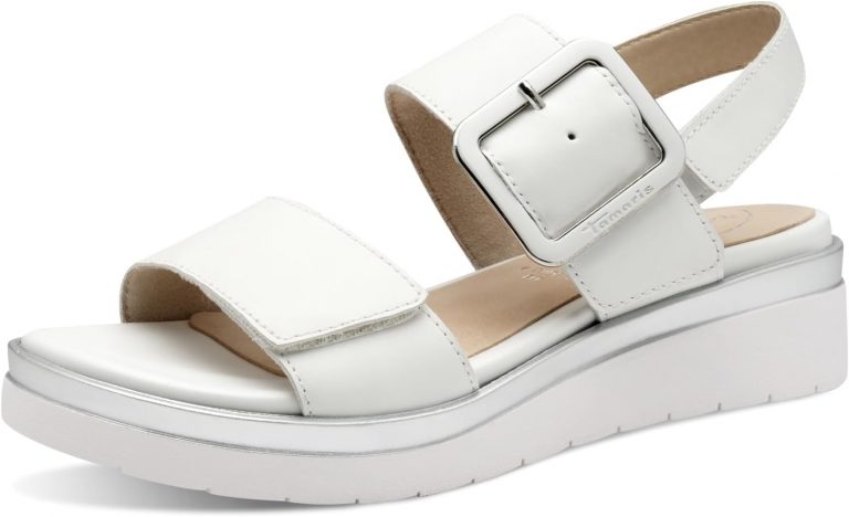 Tamaris Comfort Damen Sandalen flach aus Leder mit Schnalle, Weiß (White/Silver), 39 EU27,10€ statt 79,95€➡️ https://www.amazon.de/dp/B0DBJ7B9X6/?tag=preisfehlerheute-21