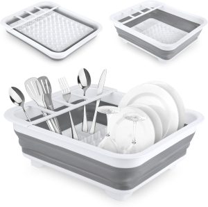 QOUBNIC Abtropfgestell Faltbar Abtropfständer, Spülschüssel Faltbar mit Faltbarem Besteckteiler Portable Geschirr Organizer für Camping Geschirr Wohnwagen5.49€ ➡️ https://www.amazon.de/dp/B0F8QSH81G/?tag=preisfehlerheute-21