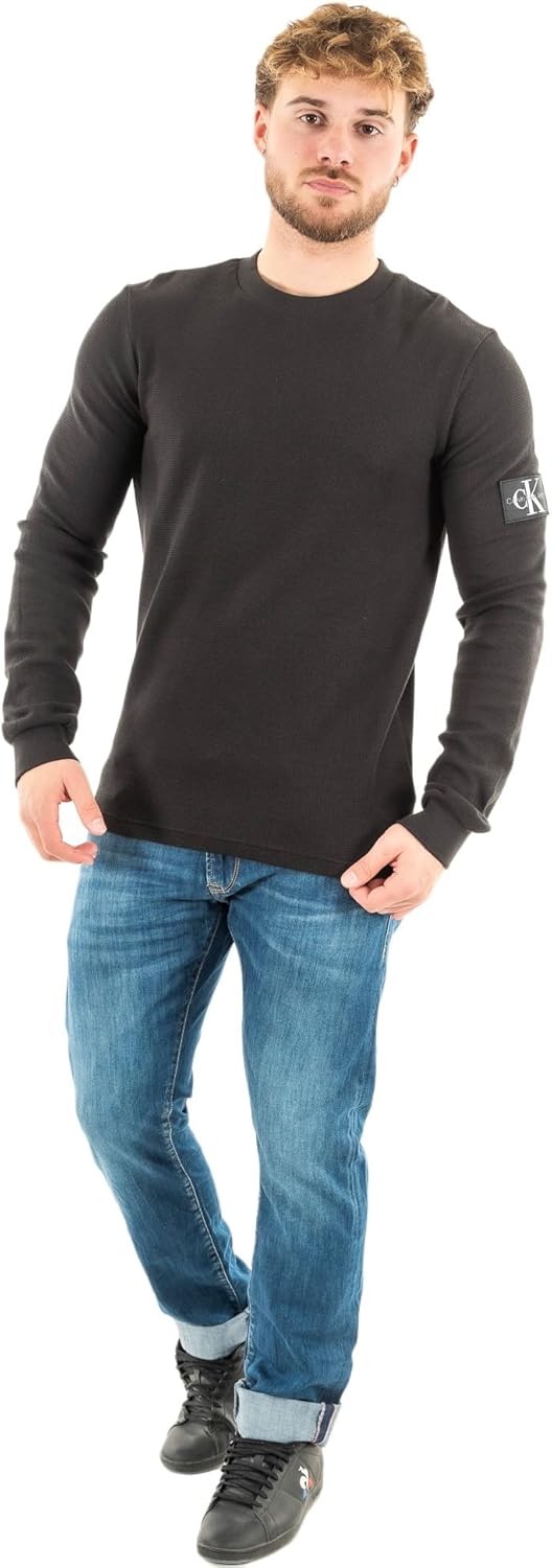 Calvin Klein Herren Langarmshirt Badge Waffle Tee Basic, Schwarz (Ck Black), M26,45€ statt 59,90€➡️ https://www.amazon.de/dp/B0BTFD4F4W/?tag=preisfehlerheute-21