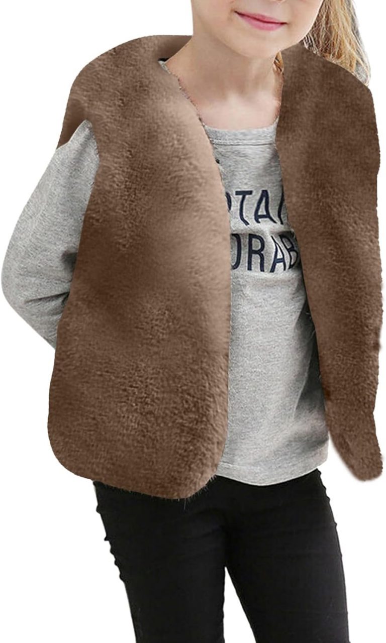 Teddy Fleece Weste Mädchen, Ärmellos Fleecejacke V-Ausschnitt Pelzweste Einfarbig Fleeceweste Winter Warm Teddyjacke Kurz Plüschweste Bequeme Plüsh Kinderweste Weich Teddyweste Brown 12 Monate19,90€ statt 23,98€➡️ https://www.amazon.de/dp/B0G4VLN6M3/?tag=preisfehlerheute-21