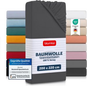 Blumtal® Basics Spannbettlaken 200x220cm Jersey - Oeko-TEX zertifiziert - 100% Baumwolle14,93€ statt 19,99€➡️ https://www.amazon.de/dp/B08VF9BJCY/?tag=preisfehlerheute-21