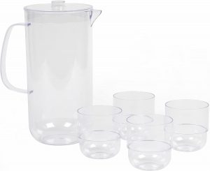 Cambridge CM07658GEU7 Fete 5-teiliges Gläser- und Kannenset - Stapelbares Design, Wasserkaraffe mit Deckel, BPA-freier Kunststoff, ideal für Partys, Vacatio, Ferienhäuser und Picknicks, klar8.60€ ➡️ https://www.amazon.de/dp/B09SBMLSSN/?tag=preisfehlerheute-21