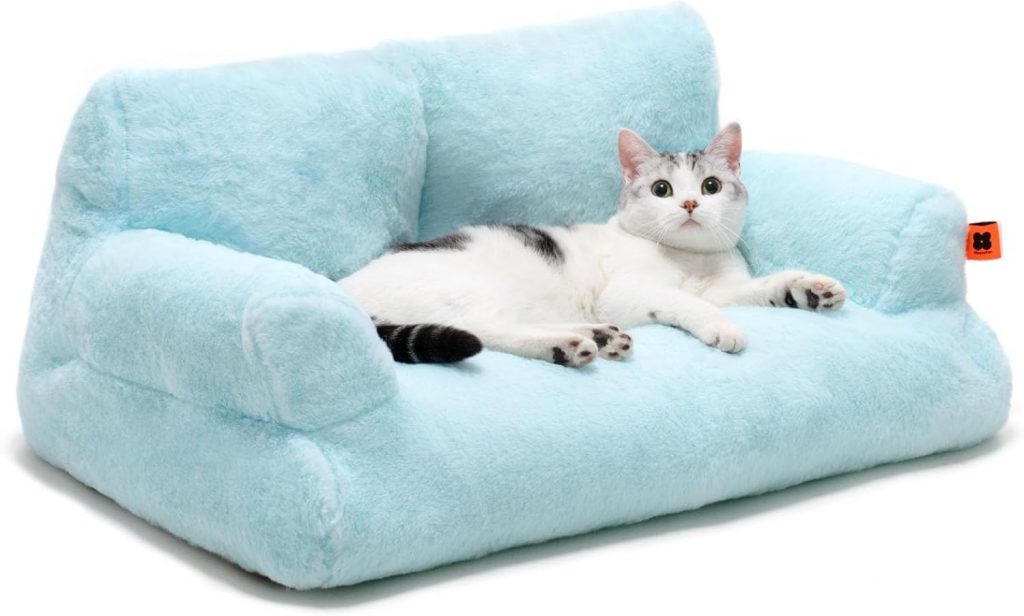 MEWOOFUN groß Katzenbett kleines Hundesofa Flauschig und waschbar Katzensofa Hundebett für Katzen, weich Katzenbett katzencouch mit Rutschfester Unterseite, blau 66x48cm16,99€ statt 37,99€➡️ https://www.amazon.de/dp/B0C5R3R5SW/?tag=preisfehlerheute-21
