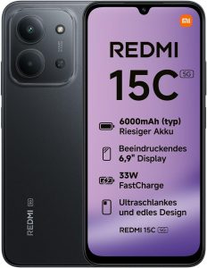 Xiaomi REDMI 15C 5G, Smartphone 4+128GB, 6,9" 120Hz Display, MediaTek Dimensity 6300 Prozessor 6nm Octa-Core, 50MP KI-Dualkamera, 6000mAh, Mitternachtsschwarz139,90€ statt 179,90€➡️ https://www.amazon.de/dp/B0FHBS428L/?tag=preisfehlerheute-21