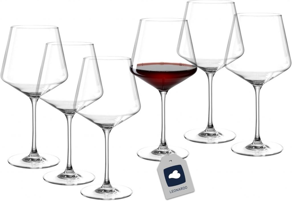 🤴 LEONARDO HOME Burgundergläser PUCCINI (6er Set) • Kratzfeste Rotweingläser (730 ml) • Spülmaschinenfest & Langlebig • Zeitlose Gläser für Rotwein • Modernes Design • Burgunder-Glas Puccini • 069