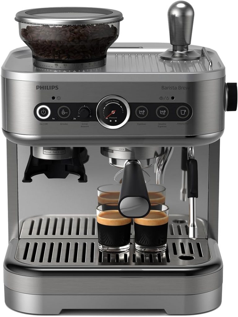 Philips Barista Brew Halbautomatische Espressomaschine - Einfacher & doppelter Espresso + Americano Taste, 250g Bohnenbehälter, Intuitive Führung, Kalibriertes Stampfen, Metall Silber (PSA3218/01)🔥 ➡️ https://www.amazon.de/dp/B0D183Z5LN/?tag=preisfehlerheute-21