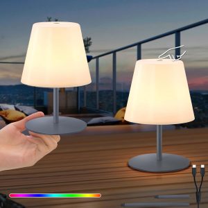 RWWR 2er Set Tischlampe kabellos LED Akku Mini Kleine 8 Farben USB-C aufladbar Tischleuchte Outdoor/Indoor für Wohnzimmer Balkon Patio Terrasse (Grau, Touch-Schalter)24,69€ statt 43,99€➡️ https://www.amazon.de/dp/B0CYKHX5P1/?tag=preisfehlerheute-21