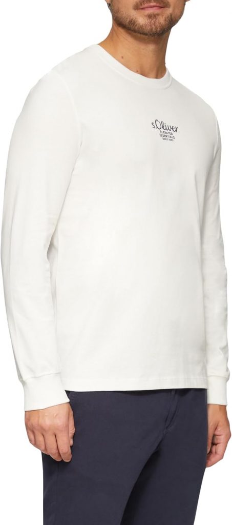 s.Oliver Langarmshirt mit Logo-Stickerei