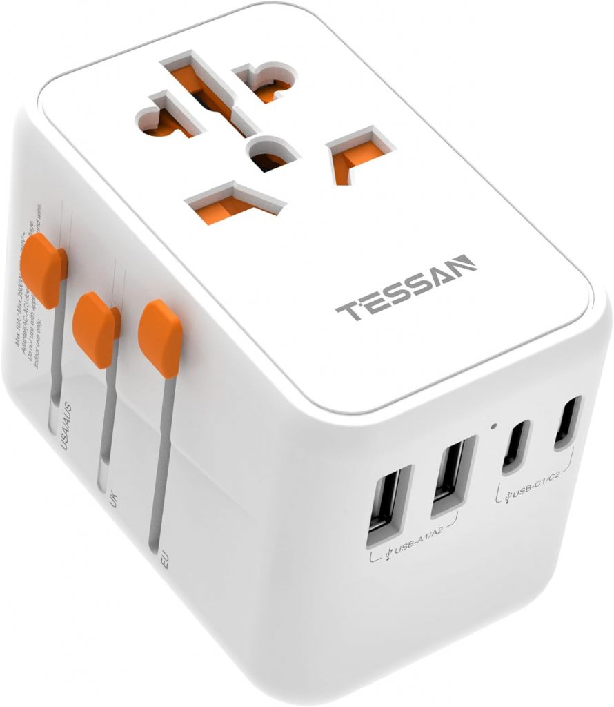 TESSAN 100W GaN Reiseadapter Weltweit, Schnellladung Adapter, Stromadapter mit 3 USB C und 2 USB A, Reisestecker für USA UK Italien Thailand Kanada Japan Australien, Steckdosenadapter49,99€ statt 59,99€➡️ https://www.amazon.de/dp/B0D3DFKYLZ/?tag=preisfehlerheute-21
