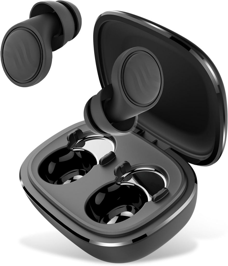 IDE11 Q2Pro-Zertifizierte Ohrstöpsel zum Schlafen, 35dB Wiederverwendbare Gehörschutz Geräuschreduzierende Ohrstöpsel für Schlaf, Reisen, Konzert, Konzentration – mit 7 Ultraweiche Spitzen in XS/S/M/L