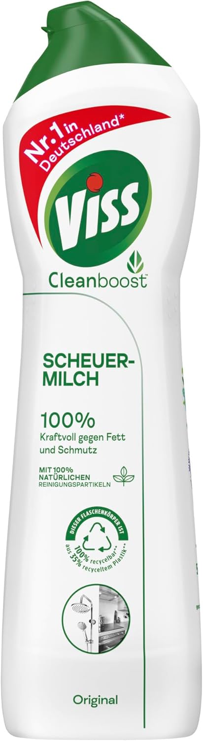 Viss Scheuermilch Original effektives Reinigungsmittel 100% kraftvoll gegen Fett und Schmutz mit 100% natürlichen Reinigungspartikeln 500 ml1,61€ statt 2,49€➡️ https://www.amazon.de/dp/B09XBMZKYT/?tag=preisfehlerheute-21