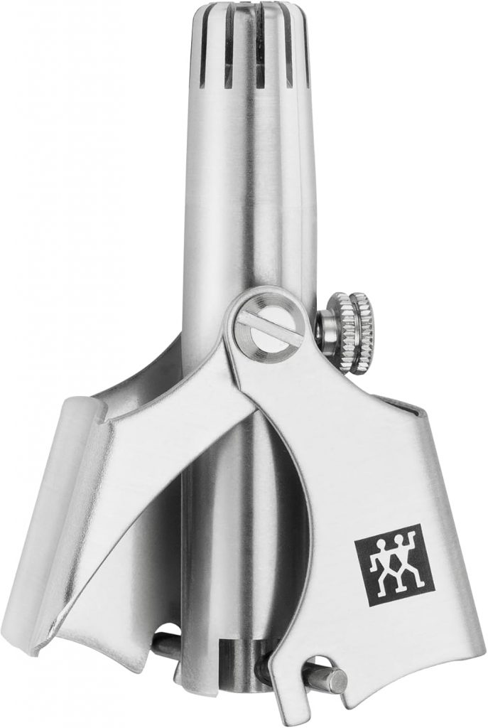 🤴 ZWILLING Nasen- und Ohrenhaartrimmer (Sichere Haarentfernung, innenliegende Schneiden, inklusive Reinigungspinsel), Premium, Silber, 50 mm