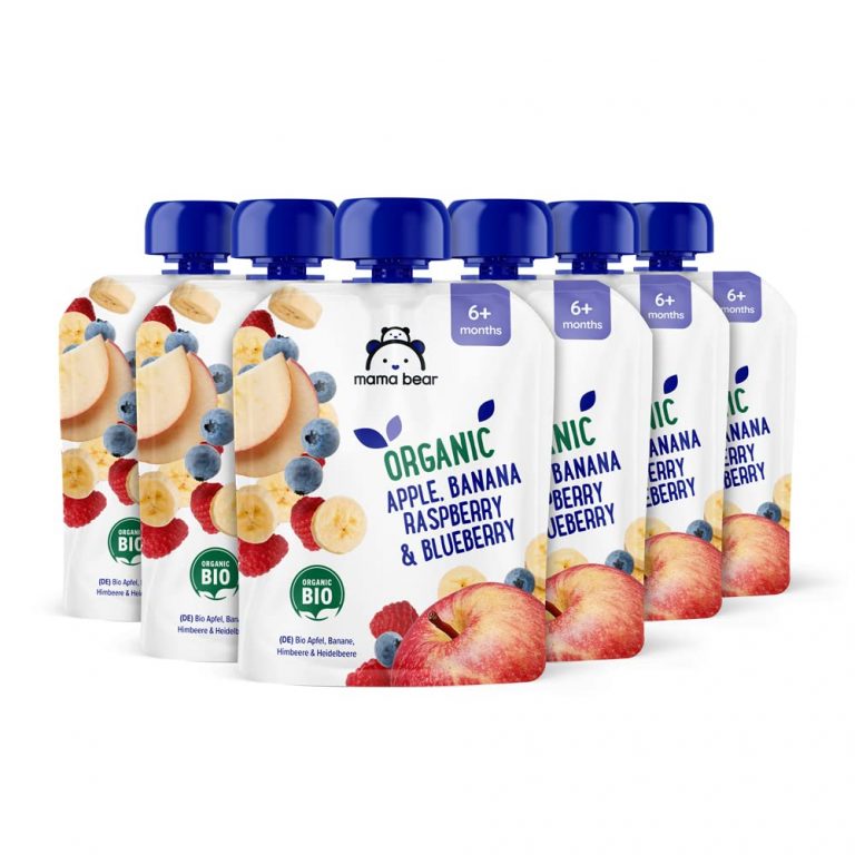 Amazon-Marke: Mama Bear Quetschie Bio Apfel, Banane, Heidelbeere und Himbeere, vegetarisch, 90g (6er-Pack)2.89€ ➡️ https://www.amazon.de/dp/B09C95BH2P/?tag=preisfehlerheute-21