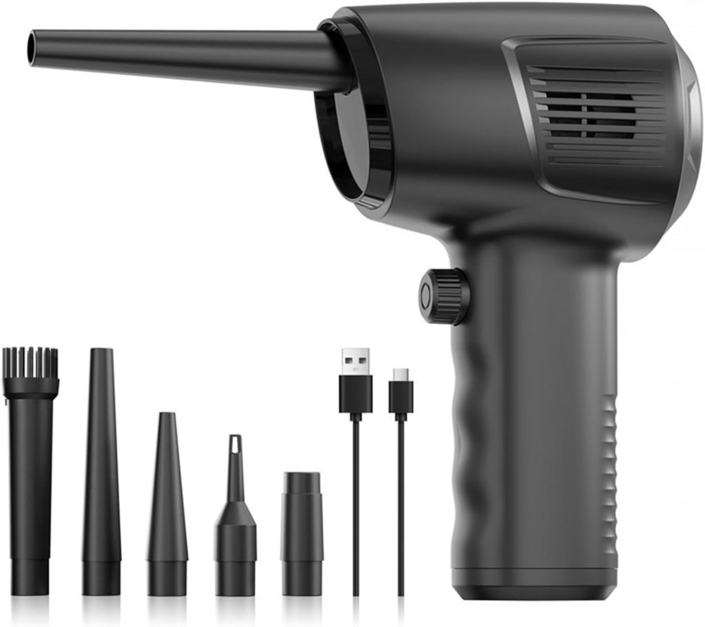 Irishom Elektrischer Luftstaubsauger, 50.000 U/min, stufenlos einstellbare Windgeschwindigkeit, wiederaufladbar, kabellos, ergonomischer Handluftgebläse-Kissen-Inflator9.99€