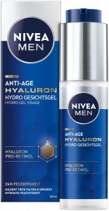 NIVEA MEN Anti-Age Hyaluron Hydro Gesichtsgel, Gesichtspflege für Männer mit Hyaluron und Pro-Retinol, schnell einziehendes Gel für 24h intensive Feuchtigkeit und sichtbare Faltenmilderung (50 ml)5.88€ statt 13.99€🏷️ Coupon anwenden➡️ https://www.amazon.de/dp/B0CHSKYH6C/?tag=preisfehlerheute-21