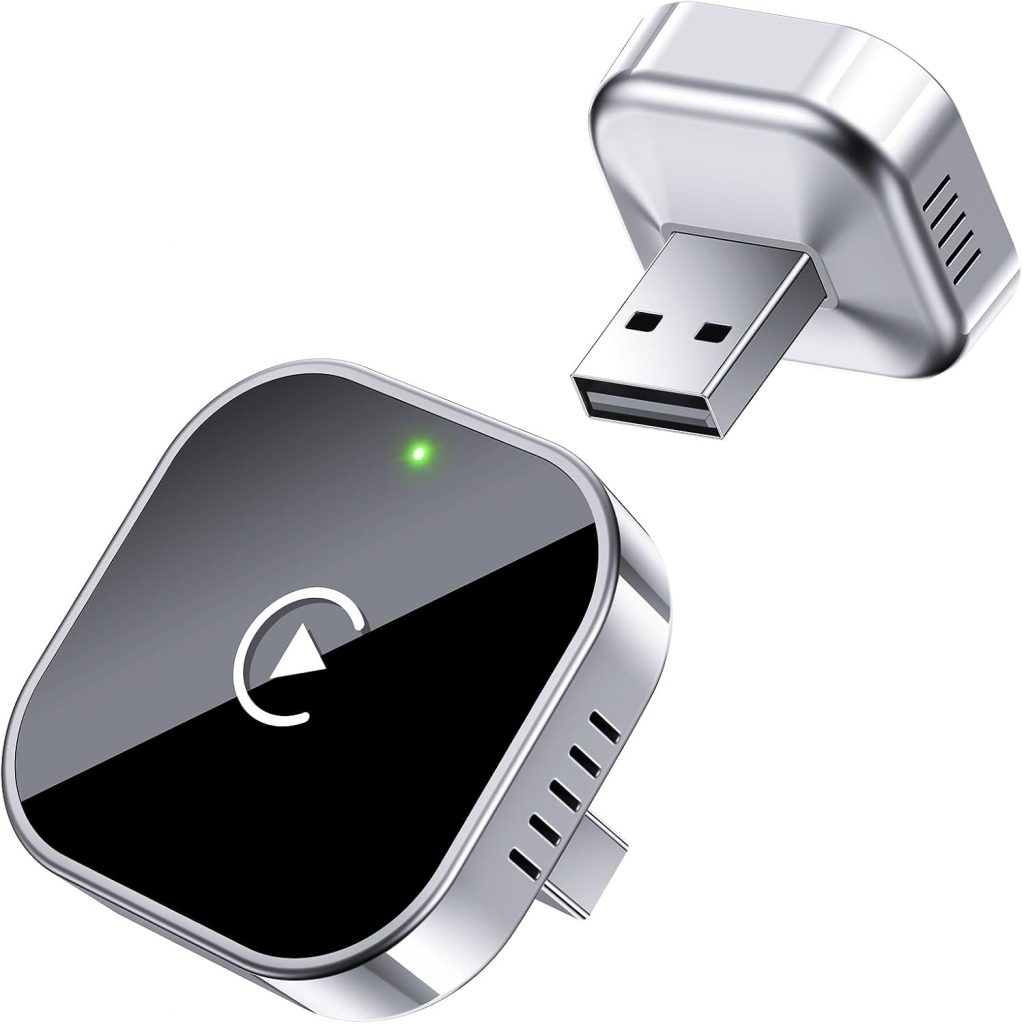 👑 CarPlay Wireless Adapter 2025 Upgrade von Wired CarPlay auf Wireless, Mini-USB-Design für Autos mit Wired CarPlay, Plug und Play, Schnelle und Stabile Verbindung für CarPlay mit iPhone