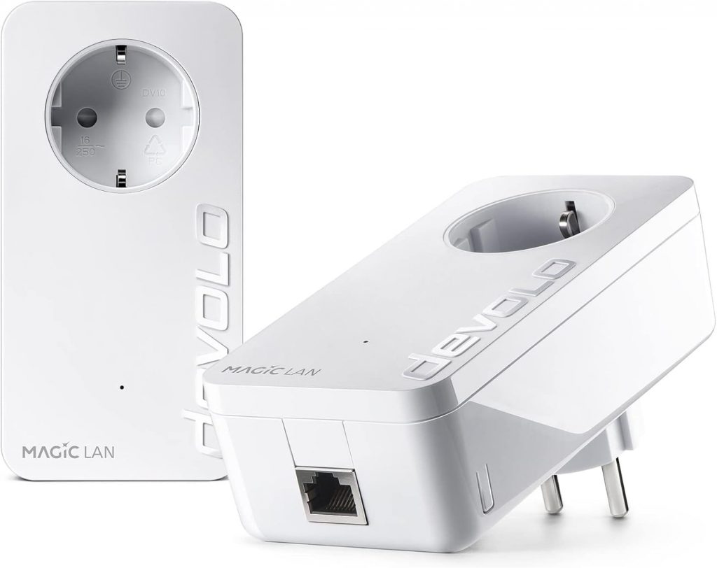 🤴 devolo Magic 2 LAN Starter Kit, LAN Powerline Adapter, bis zu 2.400 Mbit/s, 1x Gigabit LAN Anschluss, ideal für Homeoffice, dLAN 2.0, weiß94,04€ statt 129,99€ - 28,00 % 🔥🚚 Verkauft durch Amazon und Versand durch Amazon8,474 Bewertungen: 4.2 / 5.0 ⭐️⭐️⭐️⭐️🛒 zu Amazon https://www.amazon.de/dp/B07GBH7PXQ/?amp%3Btag=preisfehlerheute-21&%3Bamp%3Bth=1&%3Bamp%3Bpsc=1&tag=preisfehlerheute-21