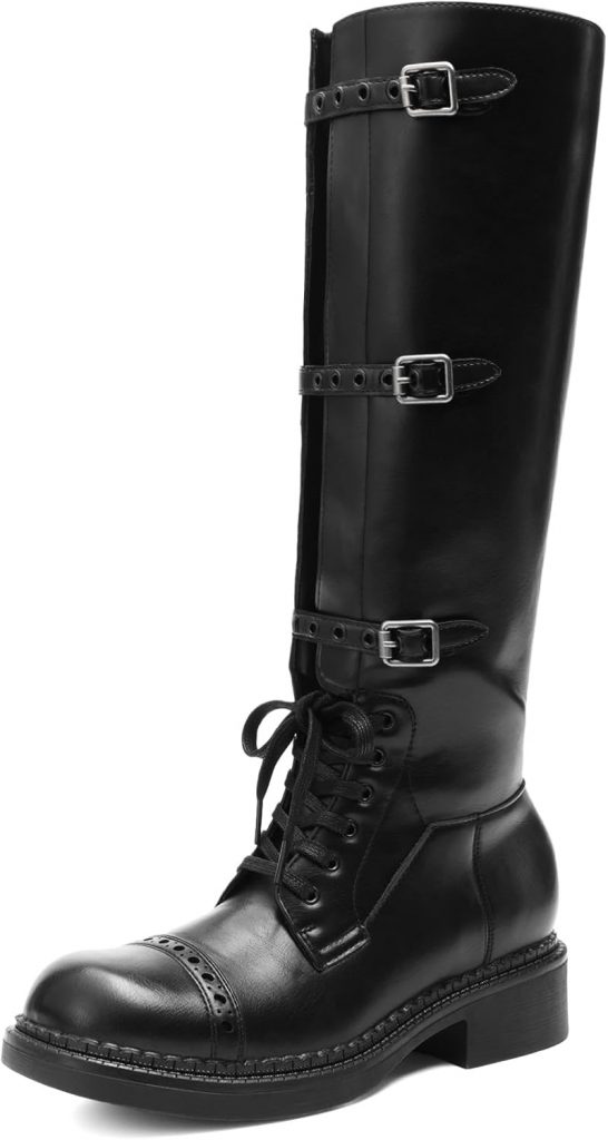 DREAM PAIRS Damen Kniehohe Stiefel mit Schnürung, Blockabsatz & Reißverschluss, Modischer Biker-Stil, Komfortabel für Herbst & Winter,Size 38,Schwarz,DWUMKB251229,75€ statt 59,99€➡️ https://www.amazon.de/dp/B0F7QTCG26/?tag=preisfehlerheute-21