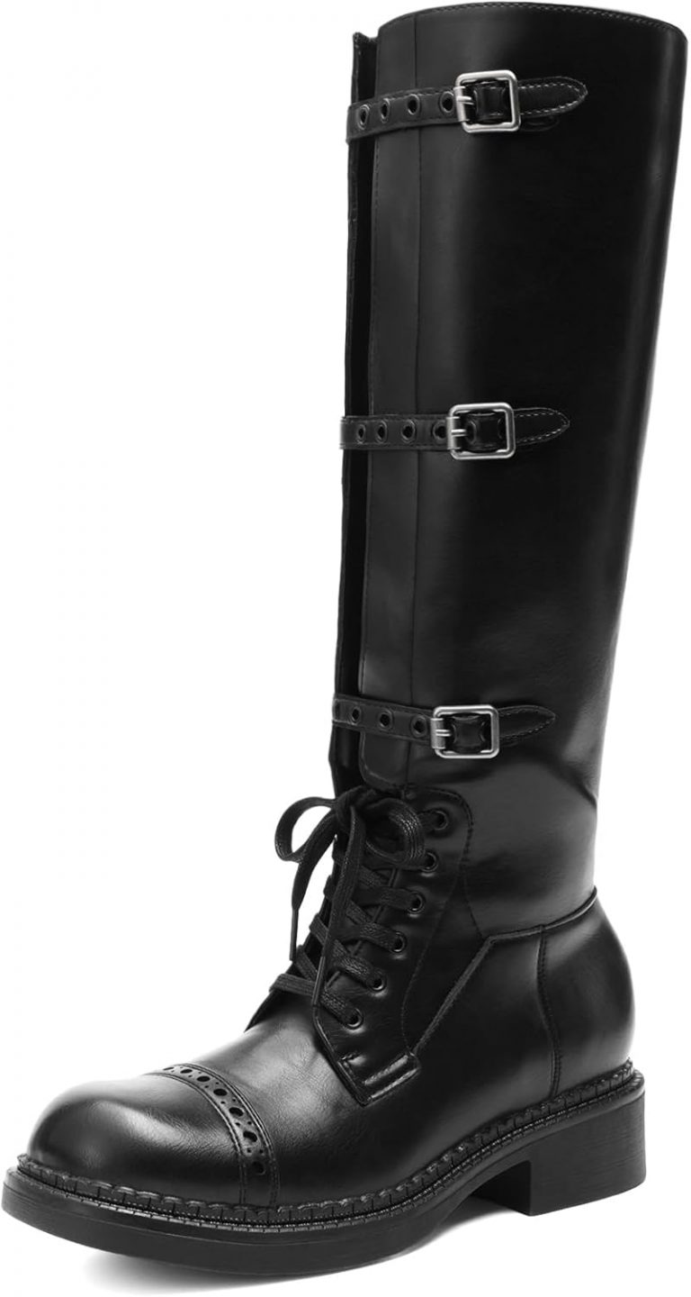 DREAM PAIRS Damen Kniehohe Stiefel mit Schnürung, Blockabsatz & Reißverschluss, Modischer Biker-Stil, Komfortabel für Herbst & Winter,Size 38,Schwarz,DWUMKB251229,75€ statt 59,99€➡️ https://www.amazon.de/dp/B0F7QTCG26/?tag=preisfehlerheute-21