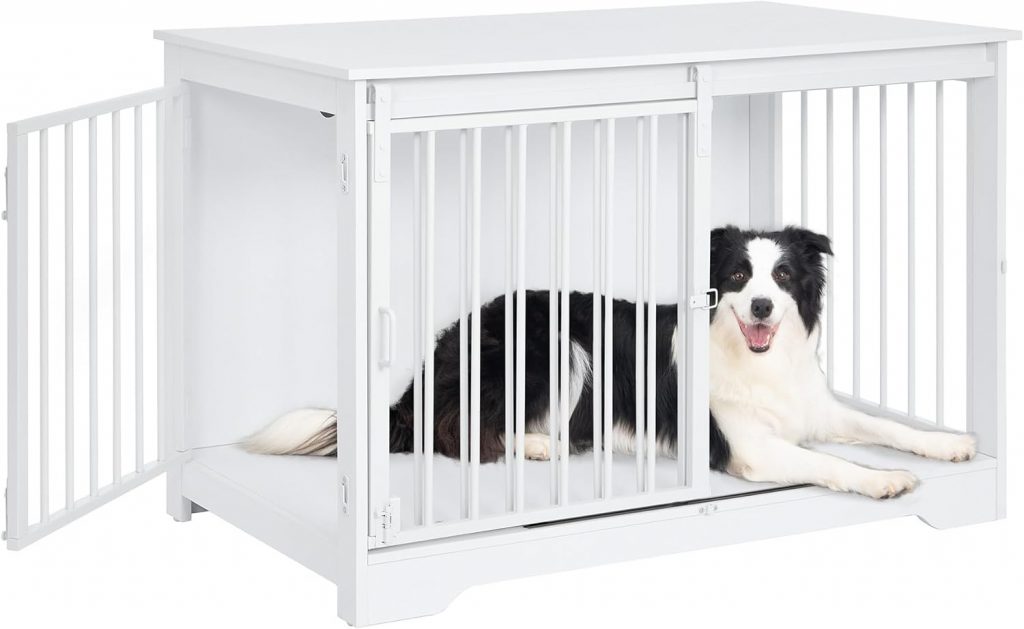 Hzuaneri Hundekäfig Möbel, 100cm hundebox für zuhause, Schiebetüren, 2 Tür, Moderne hundebox Holz Indoor für kleine/mittlere/große Hunde, Hundekäfig für Zuhause, 100 x 60 x 68 cm, Weiß DFC02313W84,52€ statt 116,99€➡️ https://www.amazon.de/dp/B0CZ6PG2HZ/?tag=preisfehlerheute-21