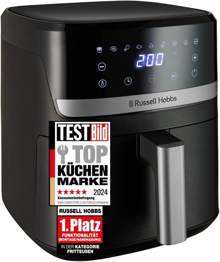 🤴 Russell Hobbs Heißluftfritteuse XL 5,5 l Rapid AirFryer (kompaktes Gehäuse, sehr leise) SatisFry (9 Programme, spülmaschinenfest, Fritteuse ohne Öl, TouchScreen, Grillen, Backen) 27621-5664,98€ statt 129,99€ - 51,00 % 🔥🚚 Verkauft durch Amazon und Versand durch Amazon2,661 Bewertungen: 4.5 / 5.0 ⭐️⭐️⭐️⭐️⭐️🛒 zu Amazon https://www.amazon.de/dp/B0FHWVK4NP/?amp%3Btag=preisfehlerheute-21&amp%3Bth=1&amp%3Bpsc=1&tag=preisfehlerheute-21