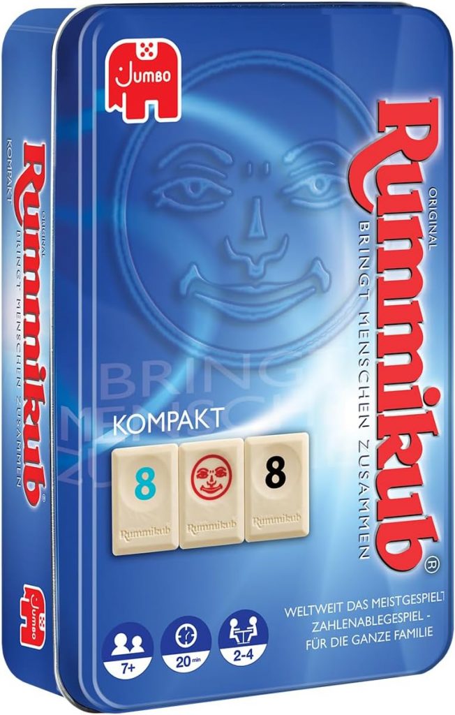 Jumbo Spiele Original Rummikub Kompakt in Metalldose – der Spieleklassiker unter den Gesellschaftsspielen für unterwegs – für Erwachsene und Kinder ab 7 Jahren, JUM0381714,99€ statt 26,99€➡️ https://www.amazon.de/dp/B000MM1HBM/?tag=preisfehlerheute-21