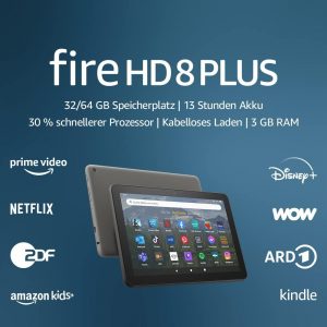Zertifiziert und generalüberholt Fire HD 8 Plus-Tablet, 8-Zoll-HD-Display, 32 GB, 30% schnellerer Prozessor, 3 GB RAM, kabelloses Laden (2022), grau, mit Werbung41,99€ statt 120,99€➡️ https://www.amazon.de/dp/B09JRR42TB/?tag=preisfehlerheute-21