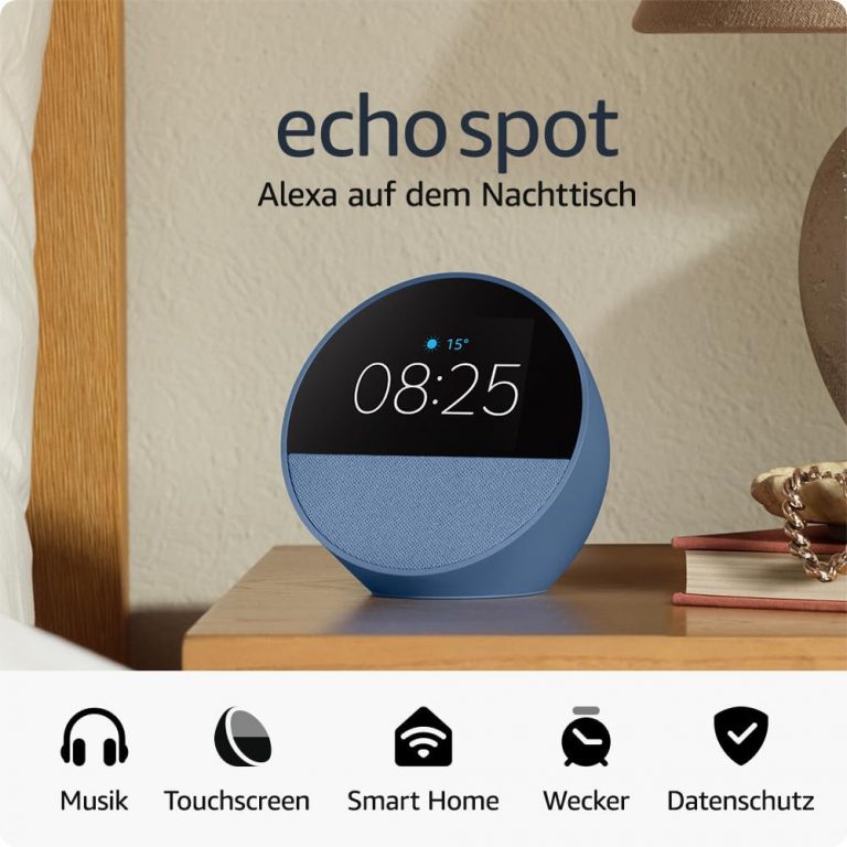 👑 Amazon Echo Spot (neueste generation), smarter Wecker mit sattem Klang und Alexa, Blau49,99€ statt 94,99€ - 48,00 % 🔥🚚 Verkauft durch Amazon und Versand durch Amazon15,258 Bewertungen: 4.6 / 5.0 ⭐️⭐️⭐️⭐️⭐️🛒 zu Amazon https://www.amazon.de/dp/B0C2RSJHS6/?amp%3Btag=preisfehlerheute-21&amp%3Bth=1&amp%3Bpsc=1&tag=preisfehlerheute-21