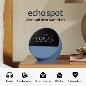 Amazon Echo Spot (neueste generation), smarter Wecker mit sattem Klang und Alexa, Blau49,99€ statt 94,99€➡️ https://www.amazon.de/dp/B0C2RSJHS6/?tag=preisfehlerheute-21