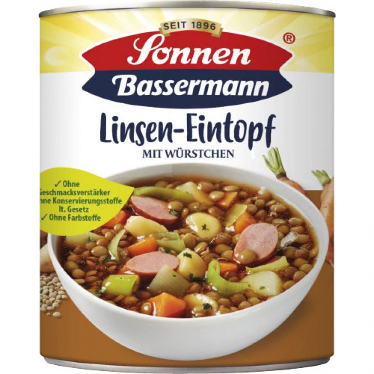 Sonnen Bassermann Linsen-Topf, 800 g Dose1,99€ statt 2,49€➡️ https://www.amazon.de/dp/B01D1QOPF0/?tag=preisfehlerheute-21