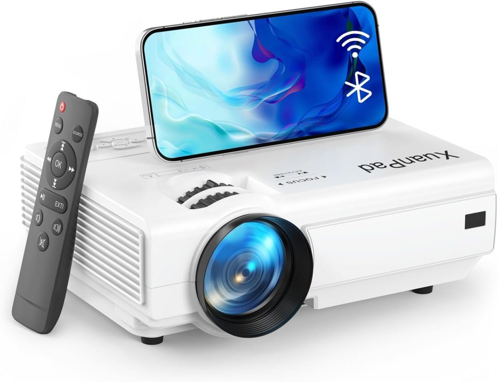 2025 XuanPad Verbessertes WiFi Bluetooth Mini Beamer, 24000L Mini Projektor HD 1080P Unterstützt, Heimkino Video Projector Kompatibel Mit Tv Stick/HDMI/USB/AV/Laptop/iPhone/Android0,49€ statt 99,99€➡️ https://www.amazon.de/dp/B0G4MPZ37F/?tag=preisfehlerheute-21