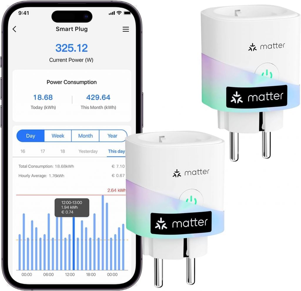 meross Matter WLAN Steckdose mit Stromverbrauch, Smart Steckdose mit Stromzähler für Balkonkraftwerk, funktioniert mit Apple Home, Home Assistant, Alexa und Google Home, Sprachsteuerung, Fernzugriff25,49€ statt 29,99€➡️ https://www.amazon.de/dp/B0F4WHXKRP/?tag=preisfehlerheute-21