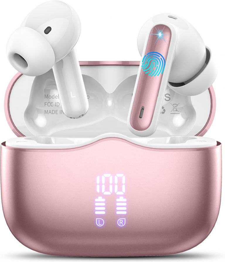 Bluetooth Kopfhörer, In Ear Kopfhörer Kabellos Bluetooth 5.4 mit 4 ENC Noise Cancelling Mics, 2025 Kabellose Kopfhörer 40Std Tiefer Bass IP7 Wasserdicht Sport Ohrhörer für Arbeit und Studium Rose Gold24,99€ statt 129,99€➡️ https://www.amazon.de/dp/B0G3GRSB5V/?tag=preisfehlerheute-21