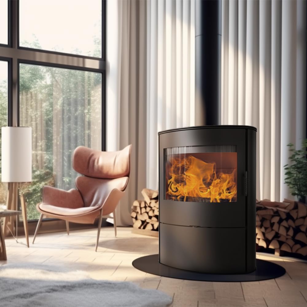 KRATKI Rollo 2 Kaminofen 10 kW Ø 150 mm mit Raumluftunabhängig – Freistehender Stahl-Holzofen BImSchV 2-konformm, Energieeffizienzklasse A & HKI-Zertifiziert – modernes Design87.59€