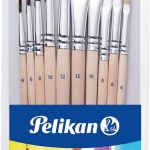 Pelikan Pinsel Starter-Set mit 5 Haar- und 5 Borstenpinseln, für die Schule, 10 Stück