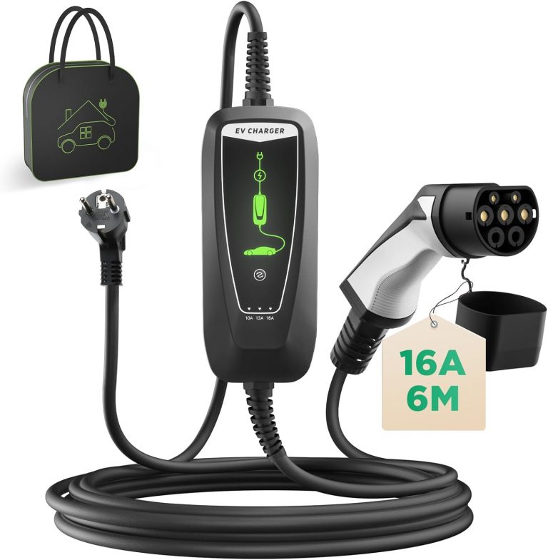 👑 Typ 2 EV Ladekabel Schuko 2-Pin, 3,68KW Einphasig [10-16A] EV Ladegerät mit 6M Ladekabel, IP66 Wasserdicht Mobile Ladestation mit Tragetasche für PHEV EV💰 nur 113,00🚚 Verkauft von WISSENERGY und Versand durch Amazon280 Bewertungen: 4.6 / 5.0 ⭐️⭐️⭐️⭐️⭐️🛒 https://www.amazon.de/dp/B0BBT7G9JP/?amp%3Btag=preisfehlerheute-21&amp%3Bth=1&amp%3Bpsc=1&tag=preisfehlerheute-21