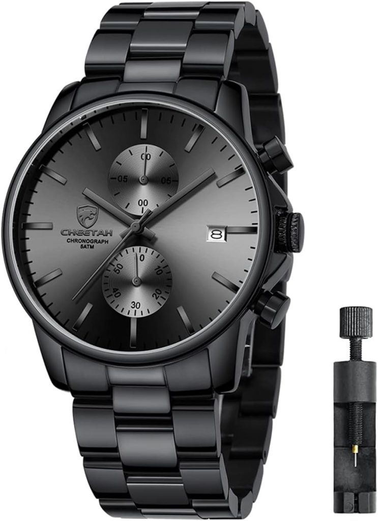 Herrenuhren mit lässiger wasserdichter Chronographen Quarzuhr aus Edelstahl und Metall, Auto Date in farbenfrohen Zeigern35,19€ statt 43,99€➡️ https://www.amazon.de/dp/B08BZF3X36/?tag=preisfehlerheute-21