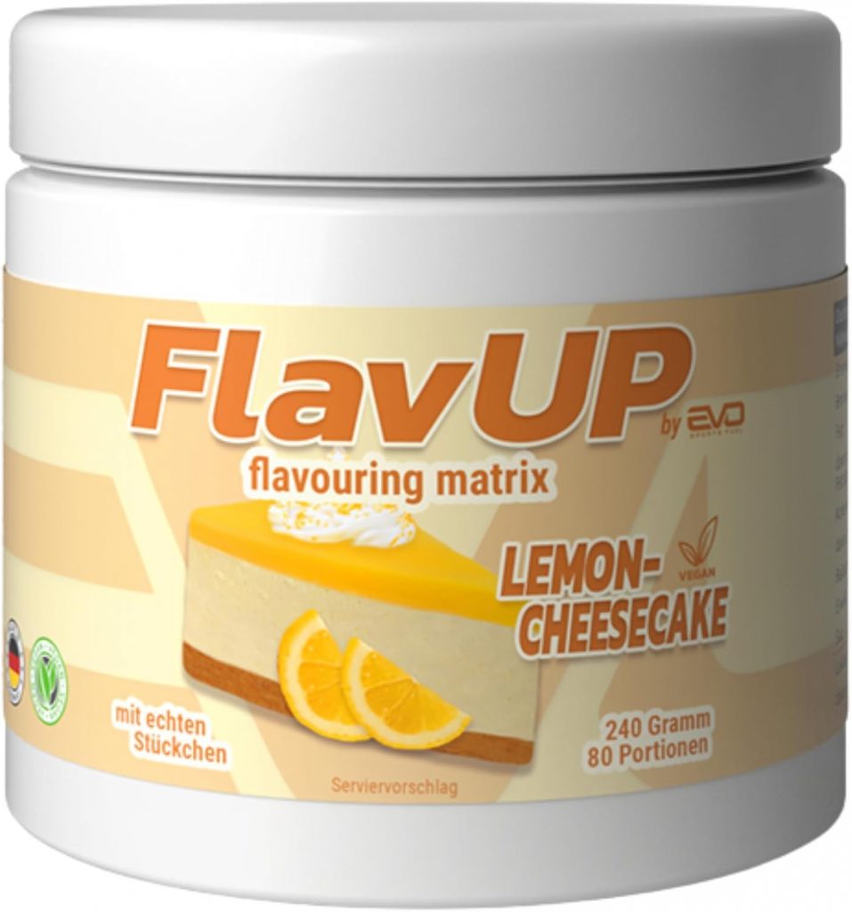 EVO SPORTS FUEL FlavUp Flavour pulver | Lemon-Cheesecake | 240g | Geschmackspulver zum Süßen | ohne viel Zucker und Kalorien | geprüfte Qualität | Made in Germany (1er Pack)13,20€ statt 18,90€➡️ https://www.amazon.de/dp/B0DJM7MHVB/?tag=preisfehlerheute-21