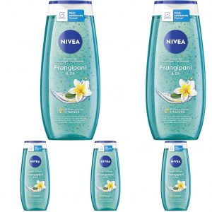 NIVEA Frangipani & Oil Duschgel, pH-hautneutrale Pflegedusche mit belebendem Duft nach Frangipaniblüte, verwöhnende Dusche mit pflegenden Ölperlen (250 ml) (Packung mit 5)9,75€ statt 16,95€➡️ https://www.amazon.de/dp/B0FF5BVB4M/?tag=preisfehlerheute-21