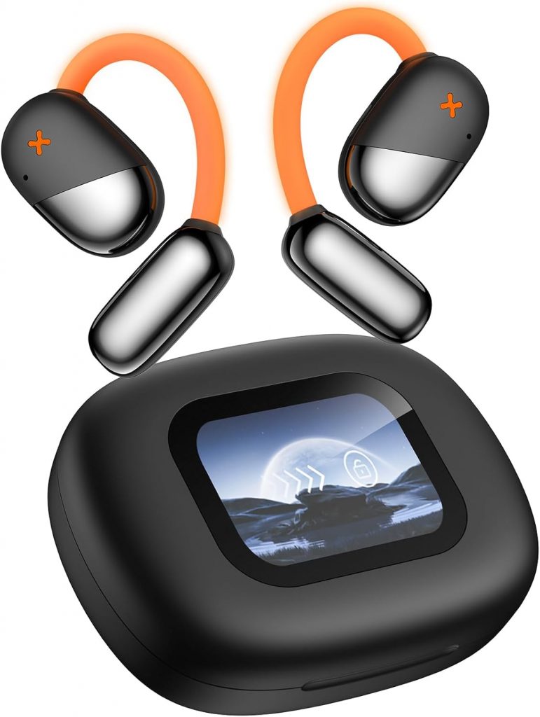 Ki Übersetzer Kopfhörer,3-in-1 Sprachübersetzer Kopfhörer 135 Sprachen mit App,Touchscreen Echtzeit Übersetzungskopfhörer 8 Übersetzungsmodi,Open Ear kopfhörer 40H,für Lernen, Reisen XF