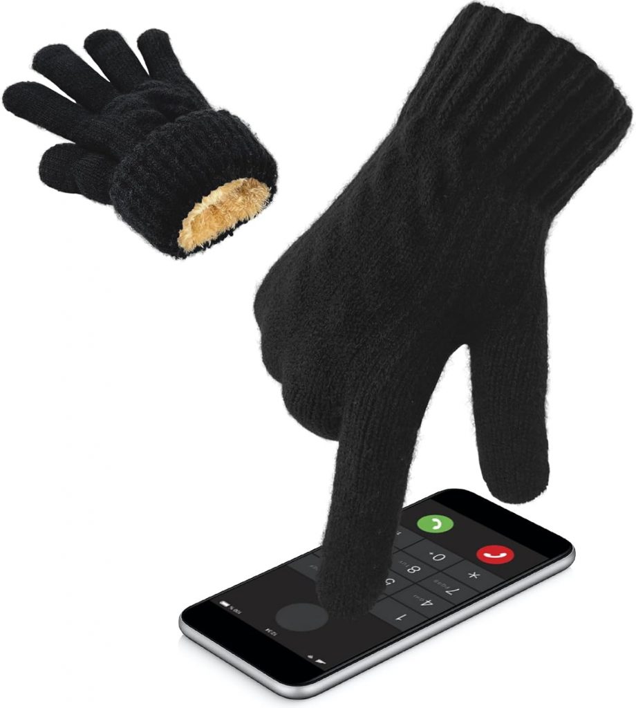 CNMTCCO Handschuhe winter,Herrenhandschuhe, Touchscreen, warm, Fleece, Strickhandschuhe Geeignet für Skifahren, Laufen, Radfahren und andere Outdoor-Freizeitaktivitäten.2.99€