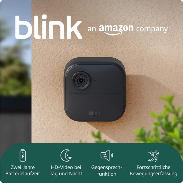 Die neue Blink-Kamera Outdoor 4 + Blink Videotürklingel (Schwarz)| Kabellose intelligente HD-Sicherheitskamera, zwei Jahre Batterielaufzeit | 3-Kamera-System mit enthaltenem Sync Module Core | IP65105,99€ statt 269,98€➡️ https://www.amazon.de/dp/B0FLY7SHJK/?tag=preisfehlerheute-21