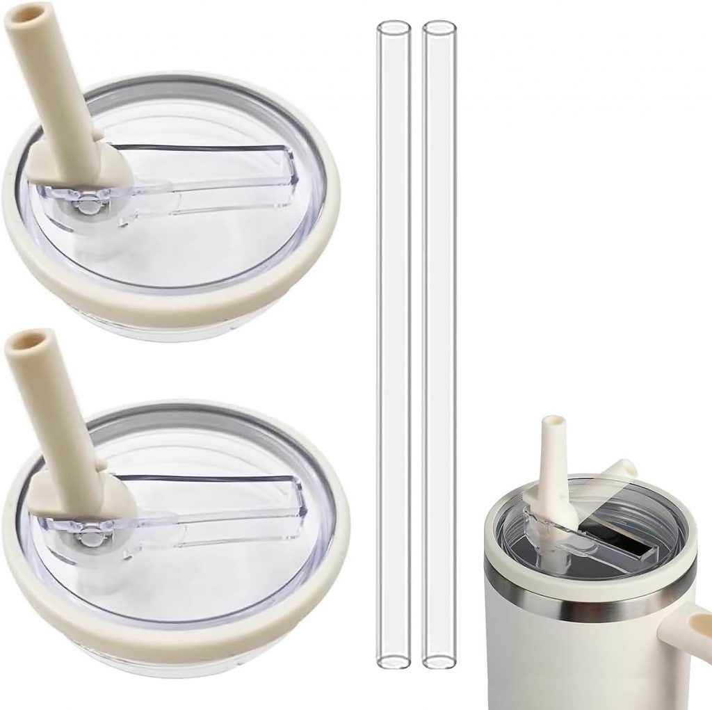 2 Stück Ersatzdeckel für Stanley 40oz Becher, Stanley Cup Deckel Auslaufsicher mit 2 Strohhalm Wiederverwendbarer Auslaufsichere Zubehör Abdeckung für Stanley Cup Verschluss (Cremeton)8,49€ statt 9,99€➡️ https://www.amazon.de/dp/B0DGGJ1941/?tag=preisfehlerheute-21