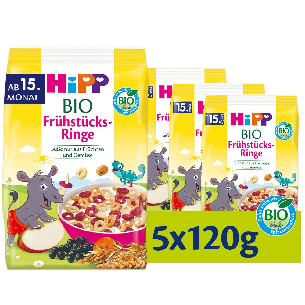 HiPP Bio Frühstücks-Ringe (5 x 120g), Kindermüsli ab 15. Monat, Süße nur aus Früchten und Gemüse, in bester Bio-Qualität3.90€ ➡️ https://www.amazon.de/dp/B0CZ139S7K/?tag=preisfehlerheute-21