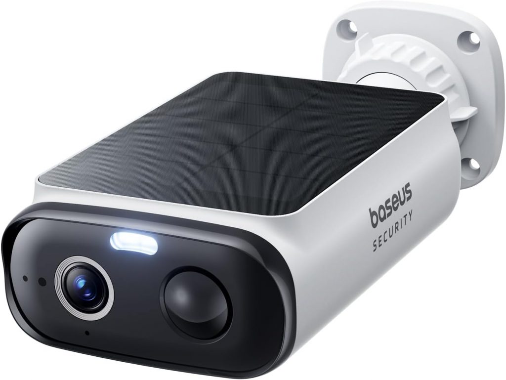 👑 Baseus Security S1 Lite Solocam &Uuml;berwachungskamera Aussen Solar Akku WLAN, IP67 Wetterfest, Kamera &Uuml;berwachung Kabellos Au&szlig;en 2K 135&deg;, Farbnachtvision, Keine Geb&uuml;hren, Kompatibel mit Alexa & Google