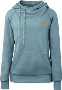 Cassiecy Hoodie Damen Winter Langarm Stehkragen Kapuzenpullover Warme Casual Pullover Hoody mit Kapuze（Hellgr&uuml;n, L12.14&euro; 🏷️ Coupon anwenden➡️ https://www.amazon.de/dp/B0C9CM45LD/?tag=preisfehlerheute-21
