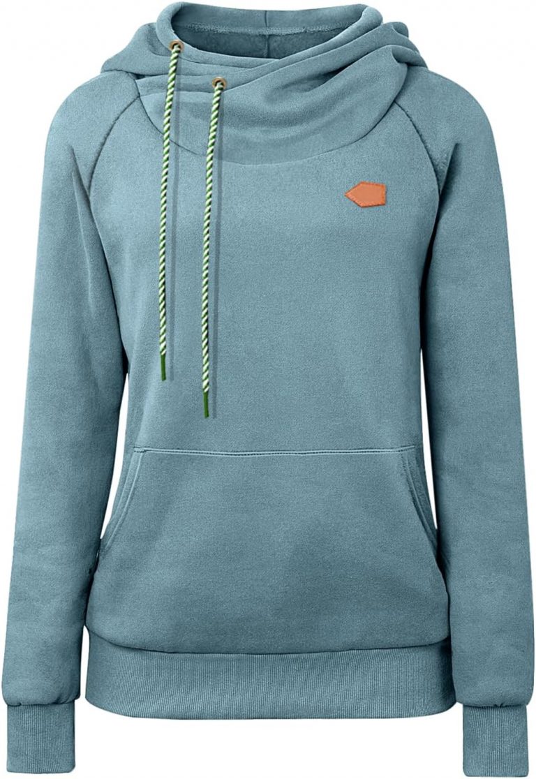 Cassiecy Hoodie Damen Winter Langarm Stehkragen Kapuzenpullover Warme Casual Pullover Hoody mit Kapuze（Hellgrün, L12.14€ 🏷️ Coupon anwenden➡️ https://www.amazon.de/dp/B0C9CM45LD/?tag=preisfehlerheute-21