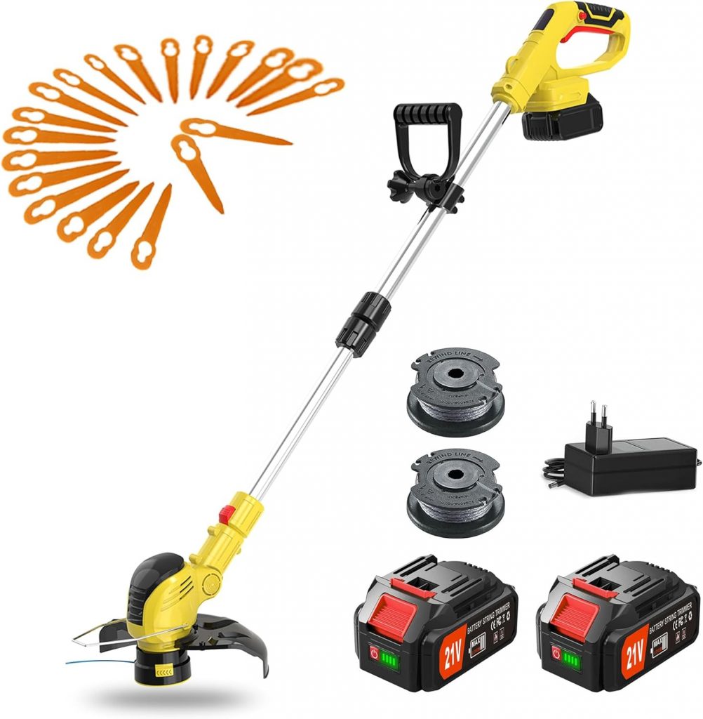 Jwdj FY9099 21V Akku-Rasentrimmer Enthält, Haspel*2, Li-IonAkku*2, Ladegerät Rasentrimmer zum Rasentrimmen, Zweigbürstenschneiden (Gelb)17.89€ ➡️ https://www.amazon.de/dp/B0F6NFPQVD/?tag=preisfehlerheute-21