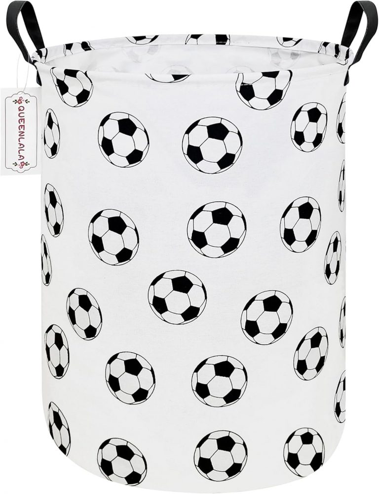 QUEENLALA Großer Aufbewahrungskorb, Wäschekorb, Badezimmer, Heimdekoration, zusammenklappbar, rund, für Jungen und Mädchen, Boxen, Kleidung (runder Fußball)3.82€ statt 15.89€➡️ https://www.amazon.de/dp/B09TVY4V8Z/?tag=preisfehlerheute-21