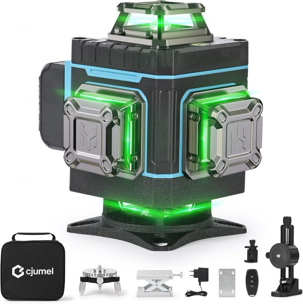 👑 Kreuzlinienlaser – cjumel 4 x 360° Laser Wasserwaage Selbstnivellierendend, 4D 16 Linienlaser Grün Kreuzlaser für Innenbereich Baustelle Mit 6000mAh Batterien, Fernbedienung62,99€ statt 95,99€ – 35,0 🔥🚚 Verkauft von Fereng und Versand durch Amazon48 Bewertungen: 4.8 / 5.0 ⭐️⭐️⭐️⭐️⭐️🛒 zu Amazon https://www.amazon.de/dp/B0FFT6LXZC/?tag=preisfehlerheute-21